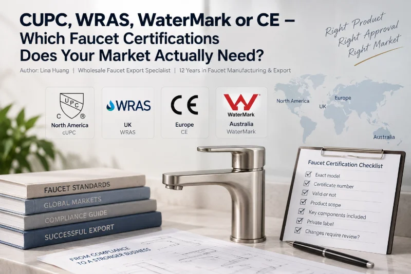 CUPC, WRAS, WaterMark ou CE – De quelles certifications de robinetterie votre marché a-t-il réellement besoin ?
